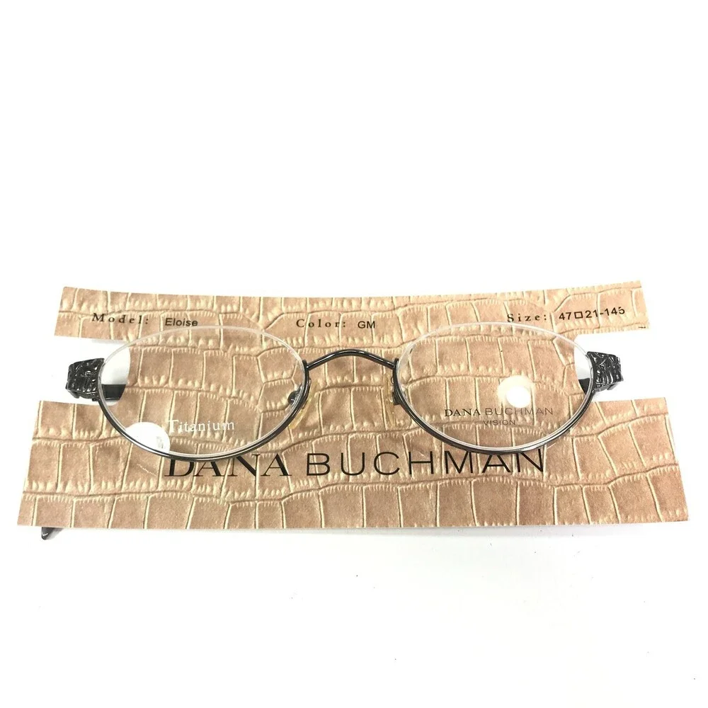 Dana Buchman Eyeglasses Frames Eloise GM Gray Round Half Rim 47-21-145